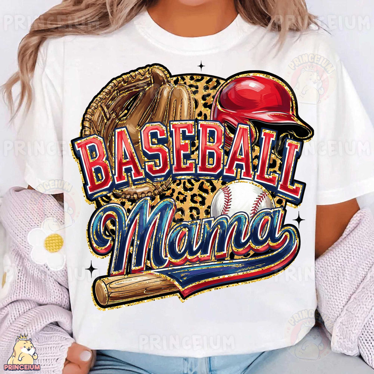 Leopard Baseball Mama