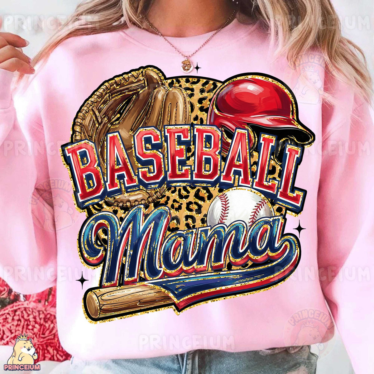 Leopard Baseball Mama