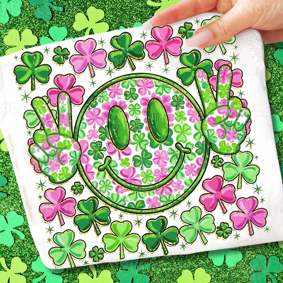 Lucky Shamrock Smiley Peace