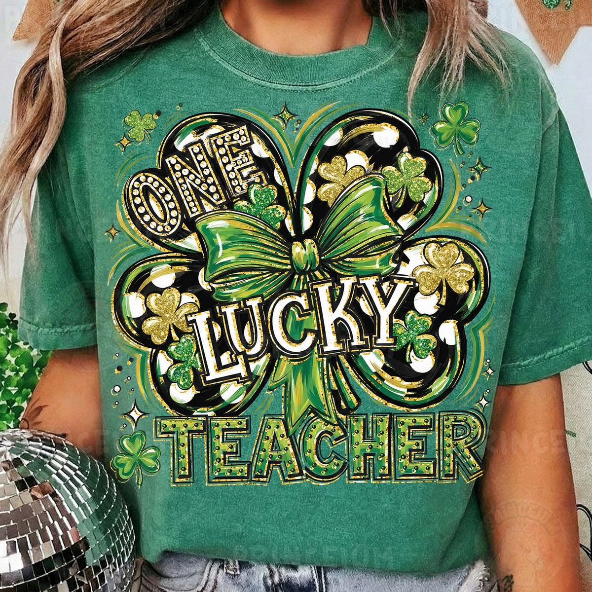 One Lucky Teacher Shamrock