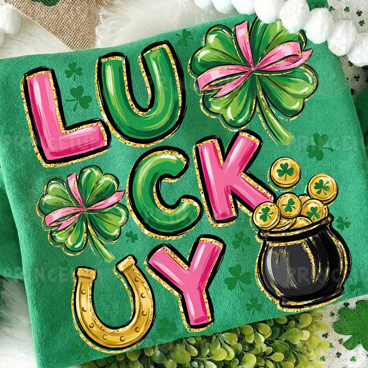 Lucky Shamrock Pot of Gold