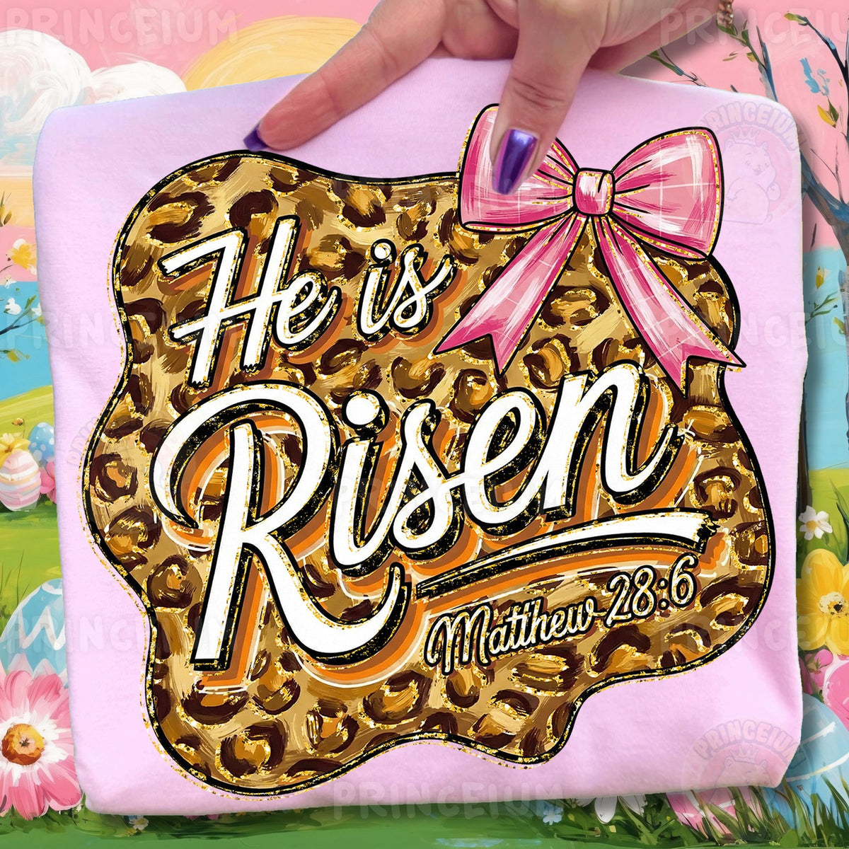 He Is Risen Leopard Bow