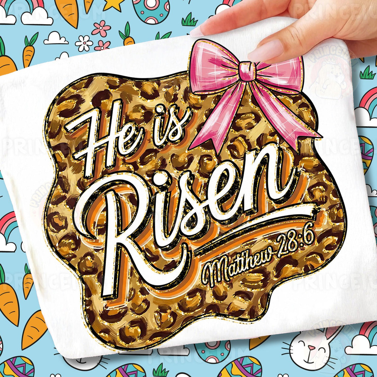 He Is Risen Leopard Bow