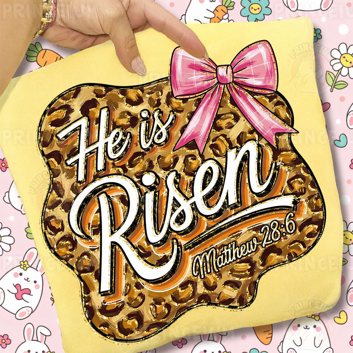 He Is Risen Leopard Bow
