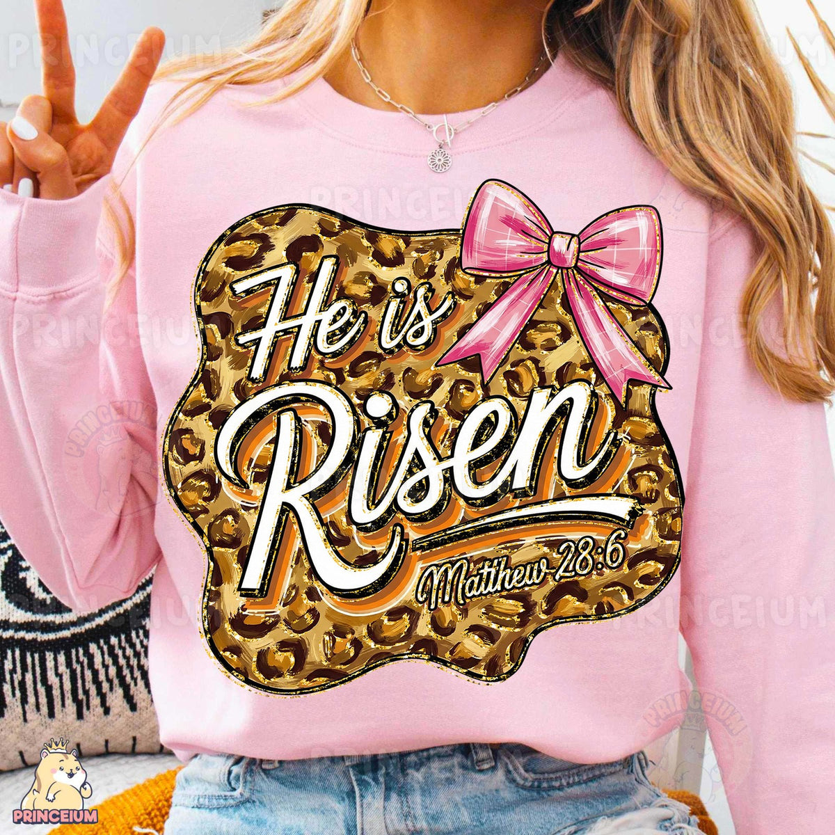He Is Risen Leopard Bow