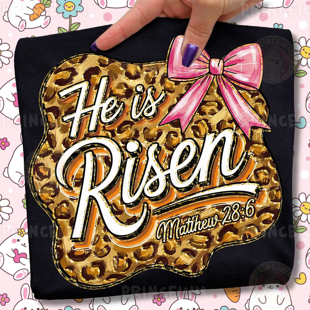 He Is Risen Leopard Bow