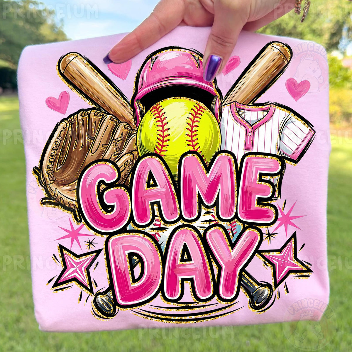 Pink Softball Game Day