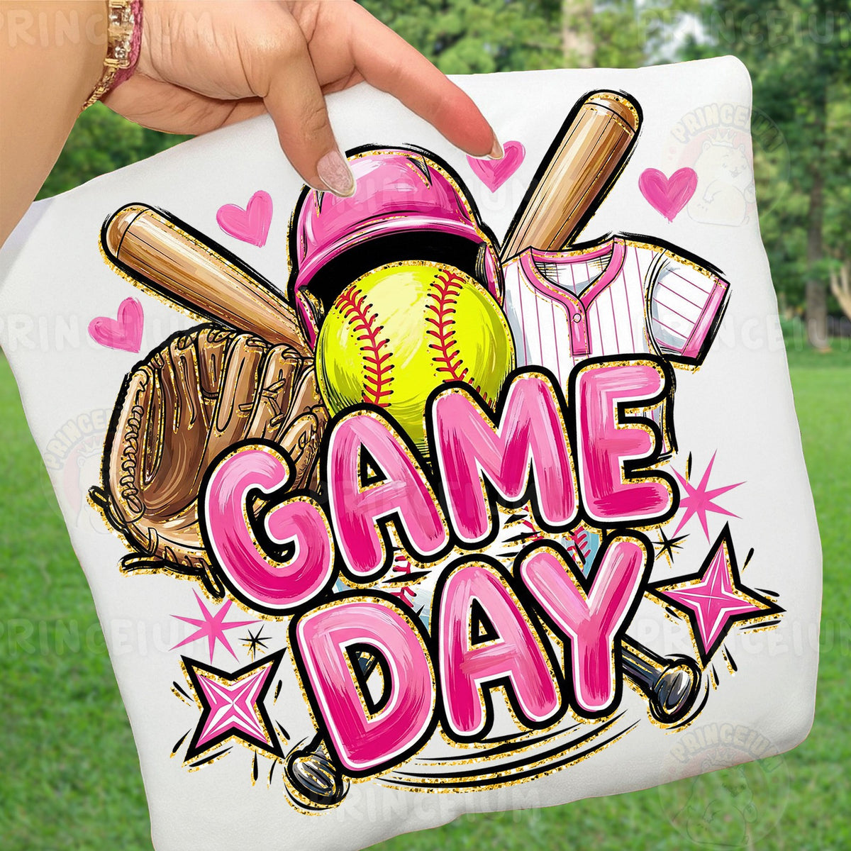 Pink Softball Game Day