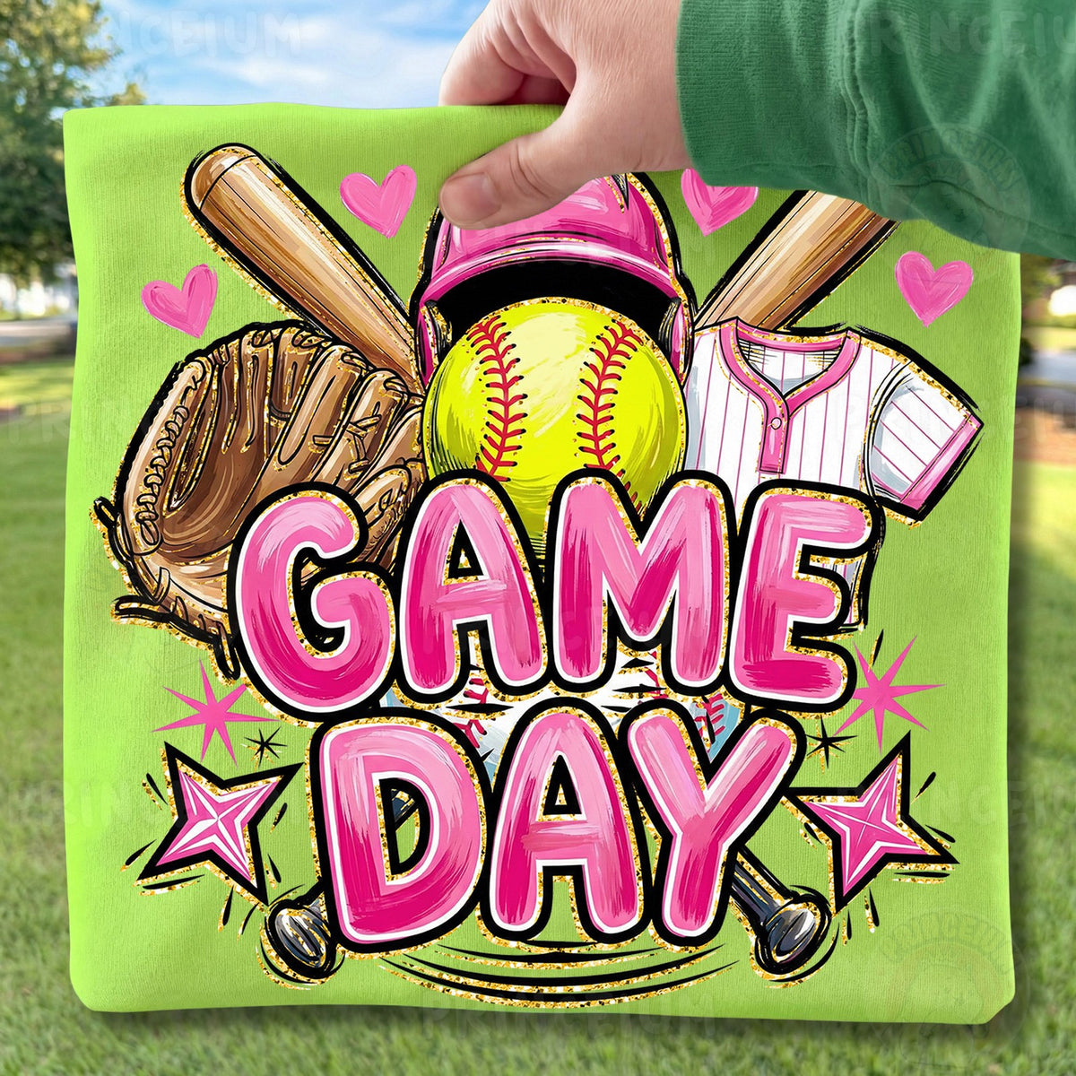 Pink Softball Game Day