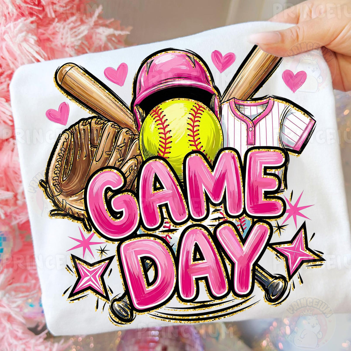 Pink Softball Game Day