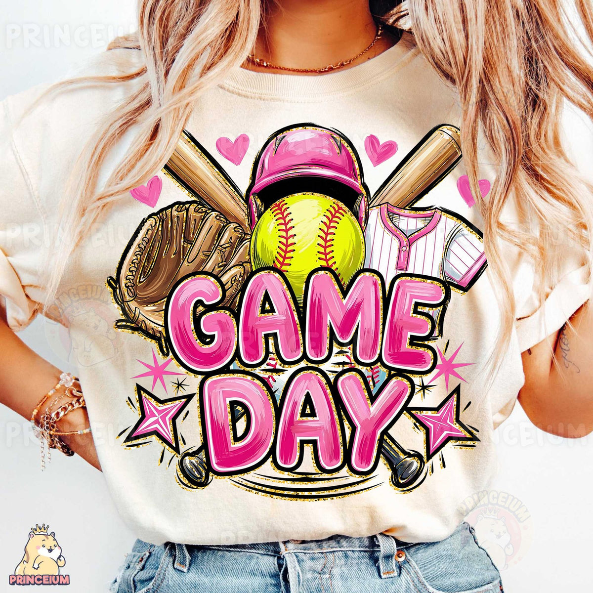 Pink Softball Game Day