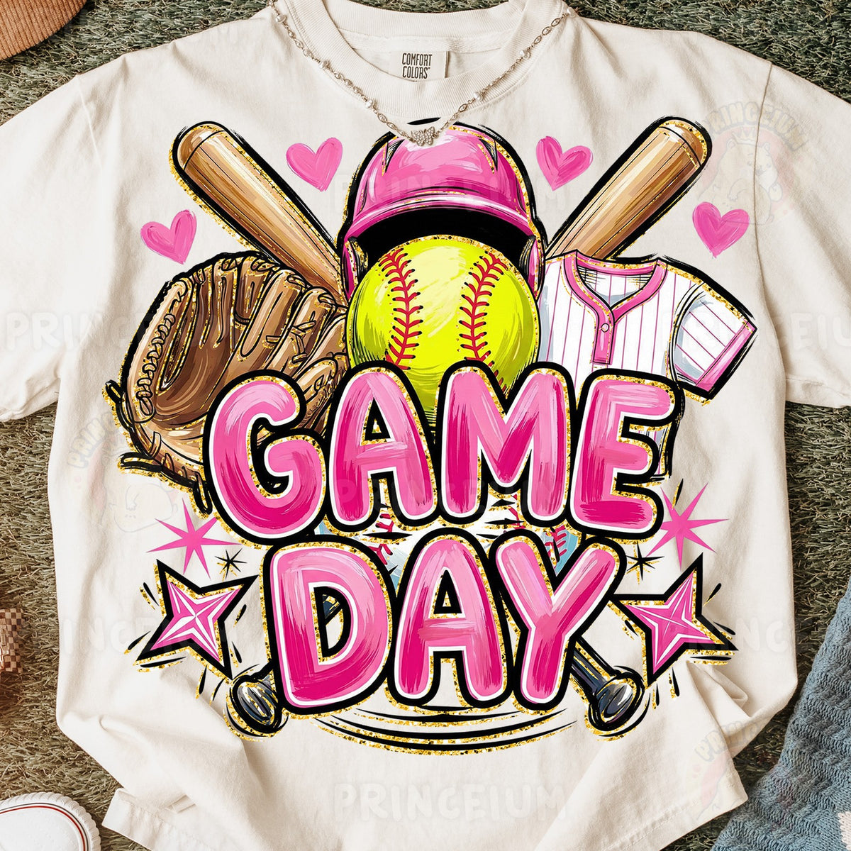 Pink Softball Game Day