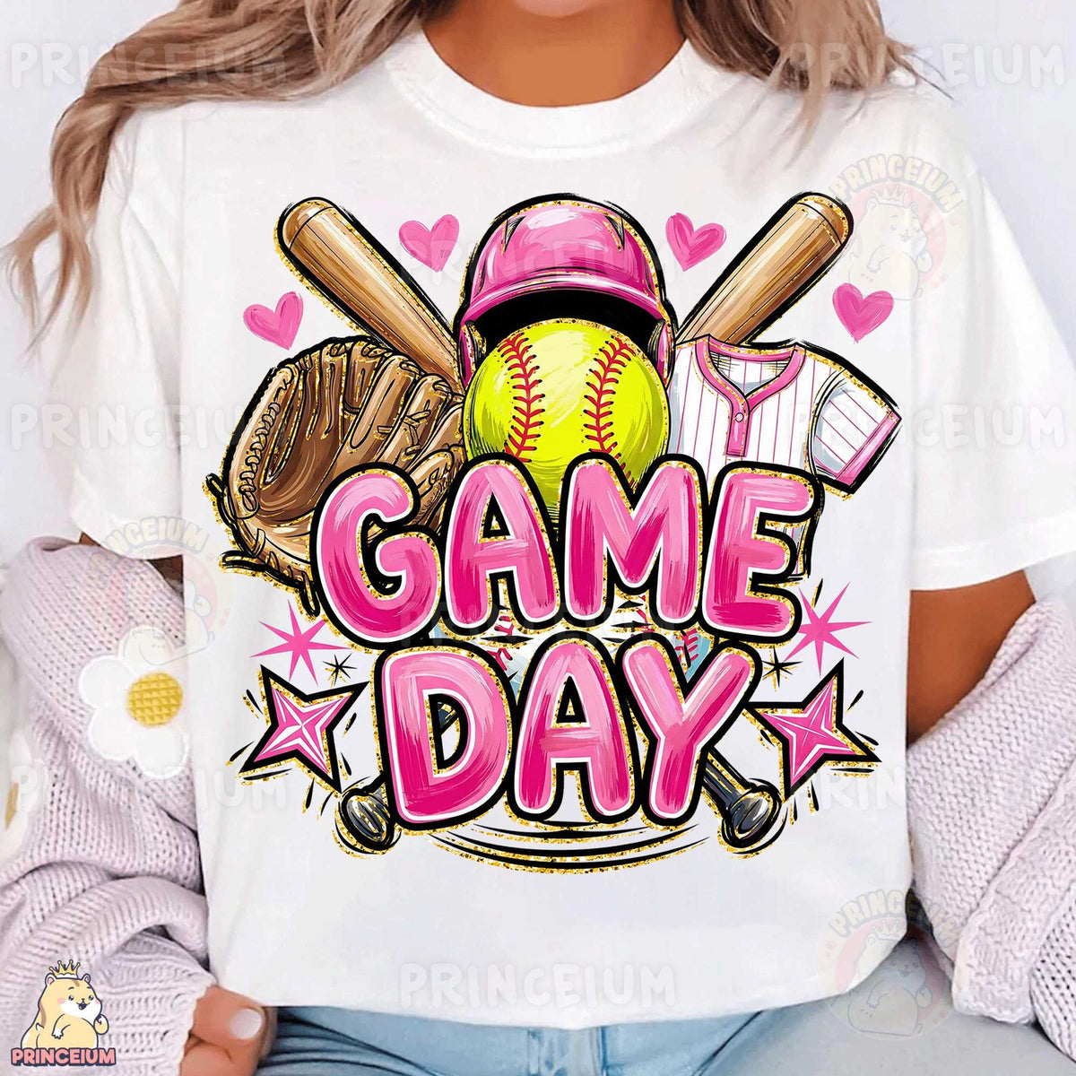 Pink Softball Game Day