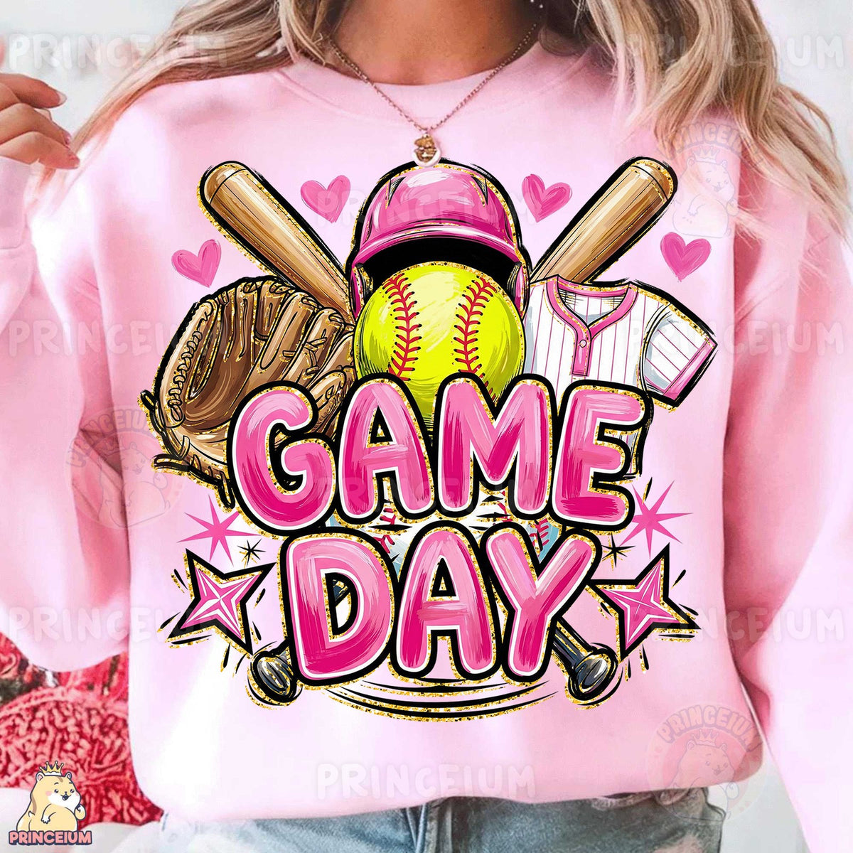 Pink Softball Game Day