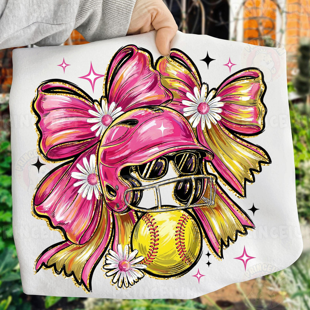 Pink Coquette Softball Bow