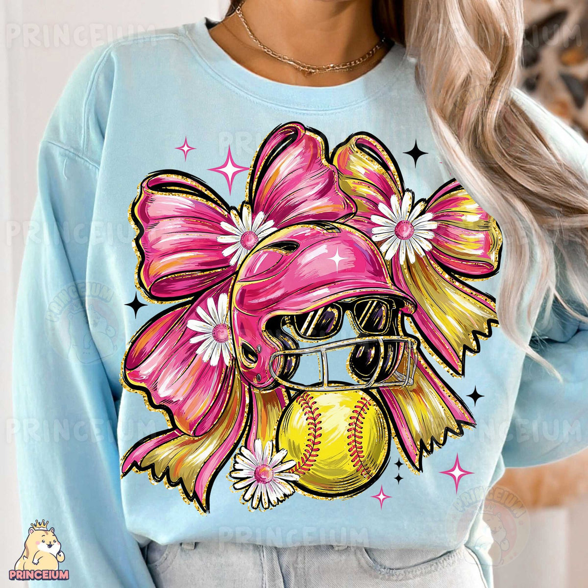 Pink Coquette Softball Bow