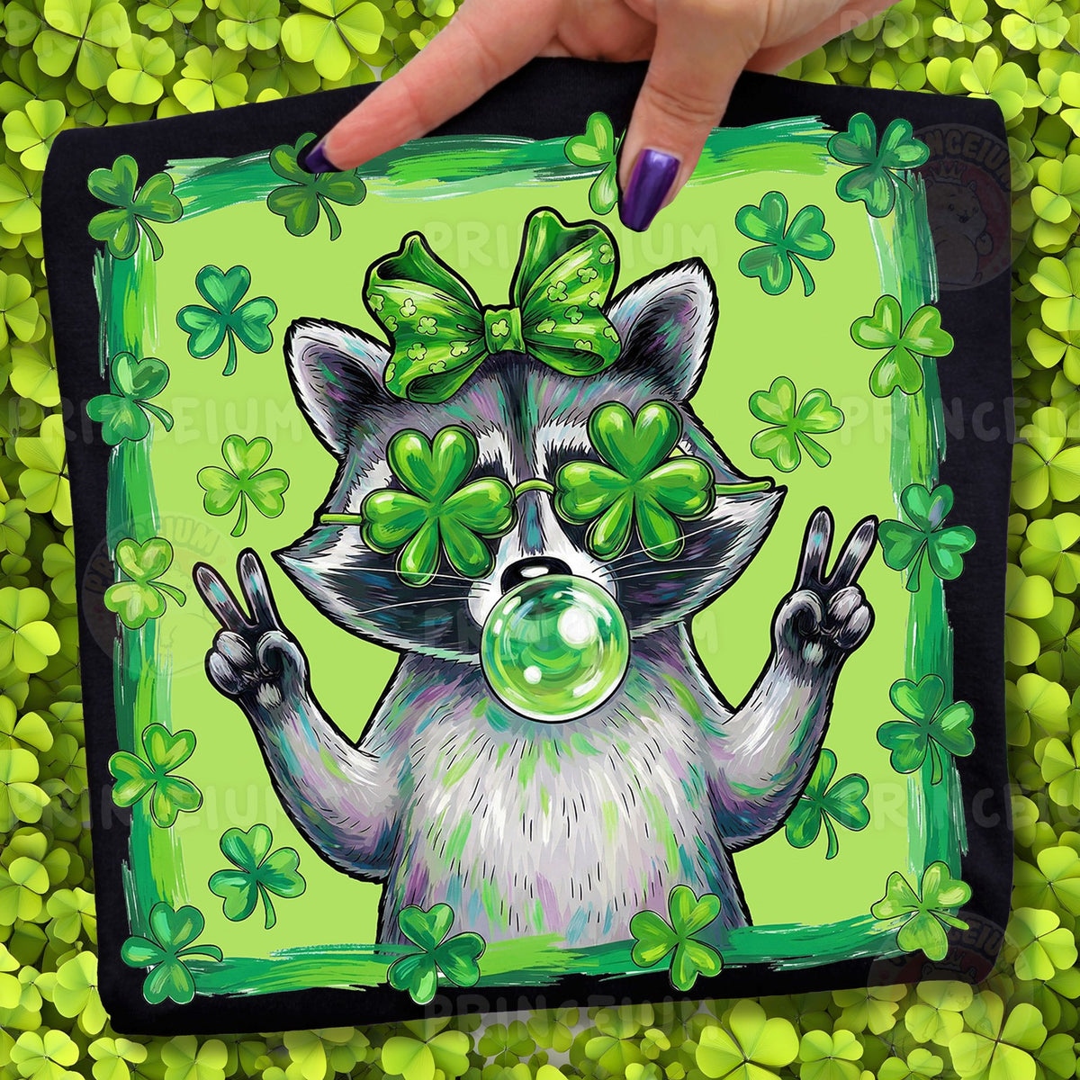Lucky Shamrock Raccoon