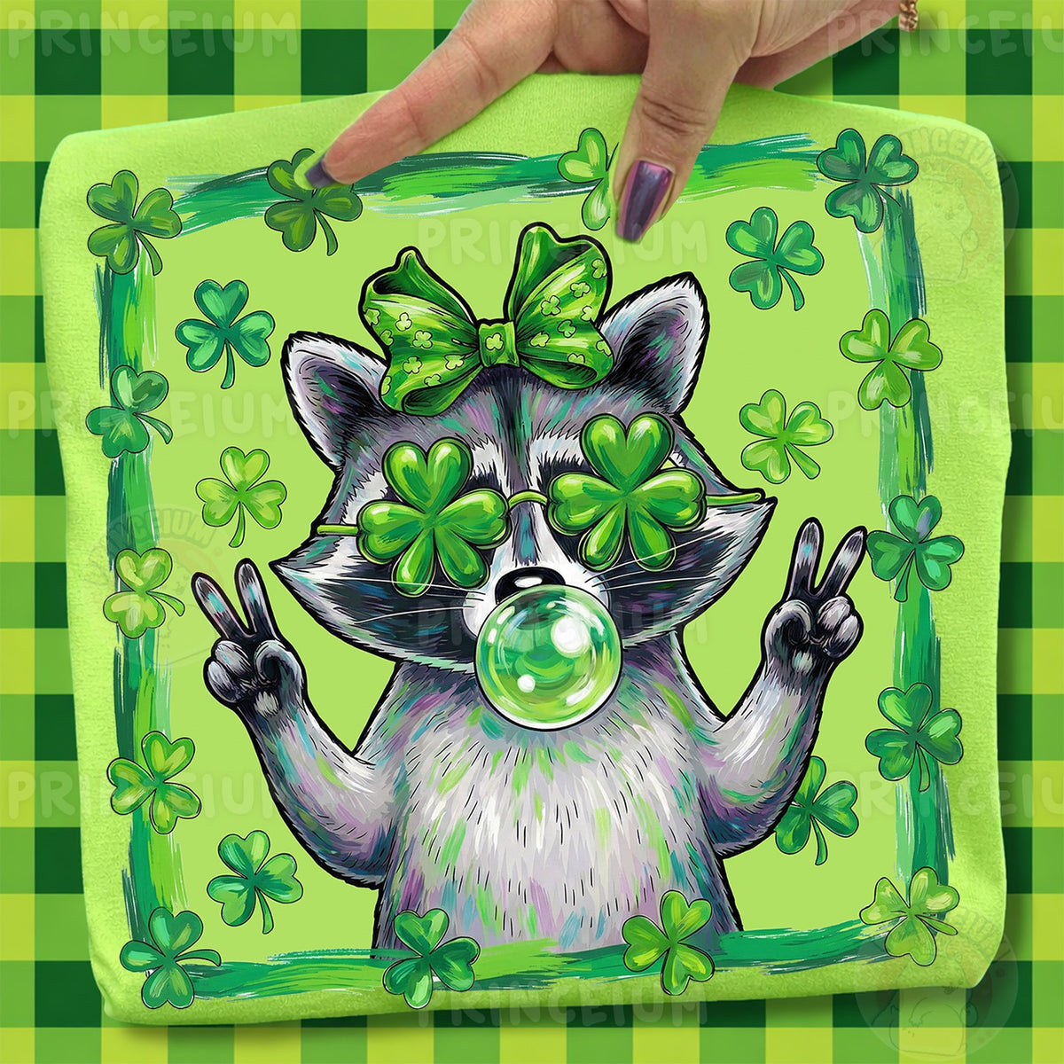 Lucky Shamrock Raccoon
