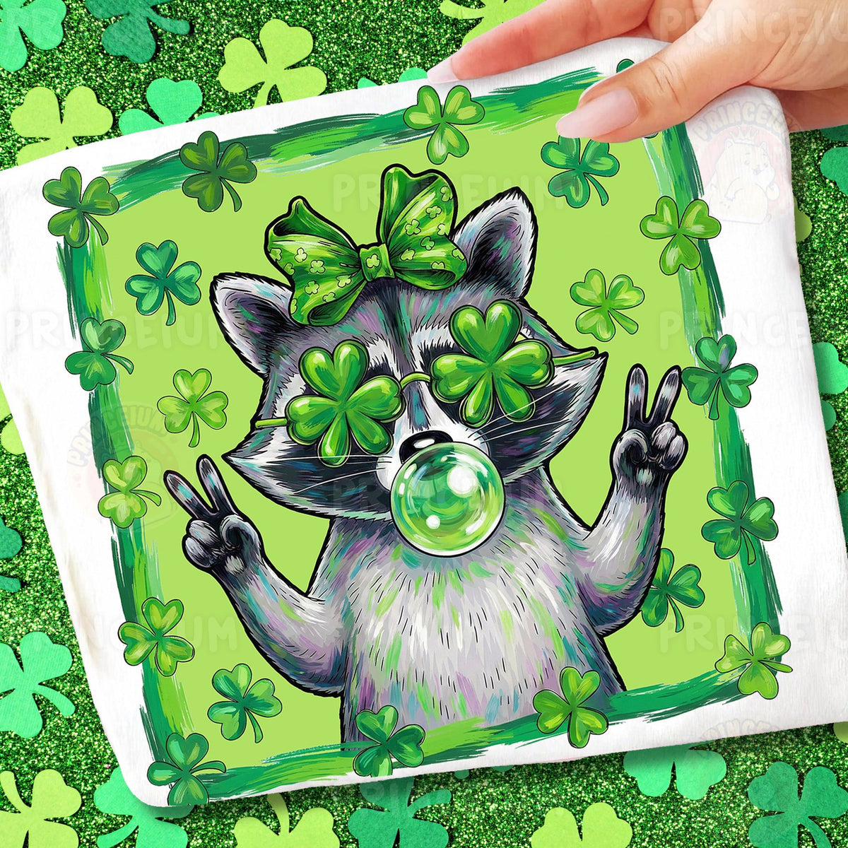 Lucky Shamrock Raccoon