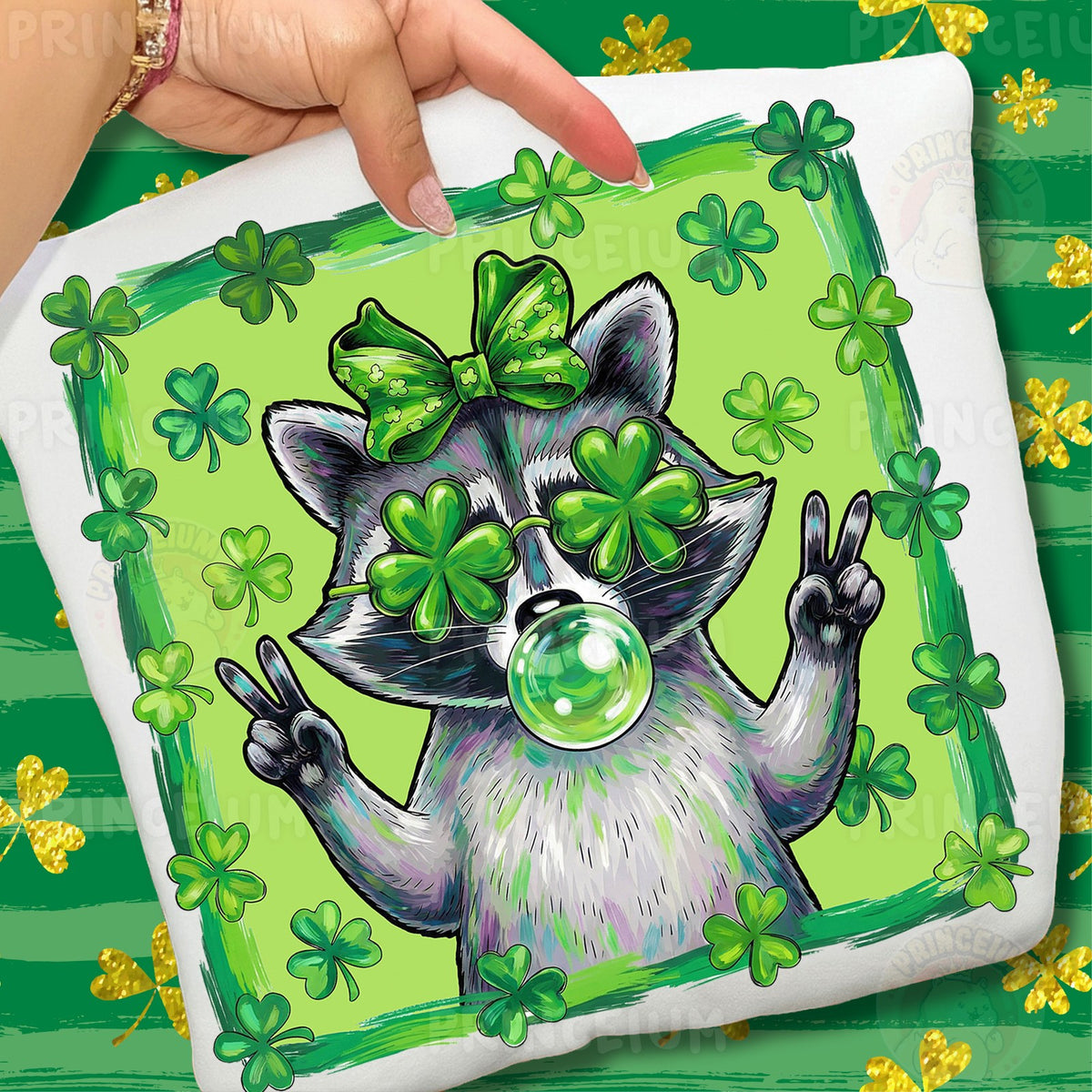 Lucky Shamrock Raccoon