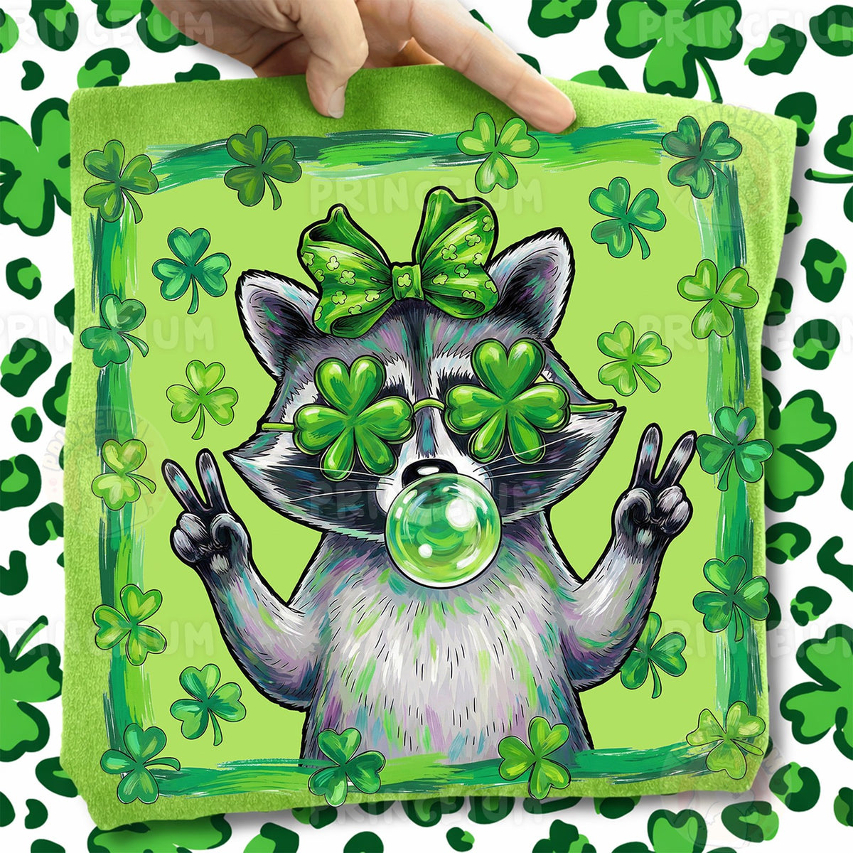 Lucky Shamrock Raccoon