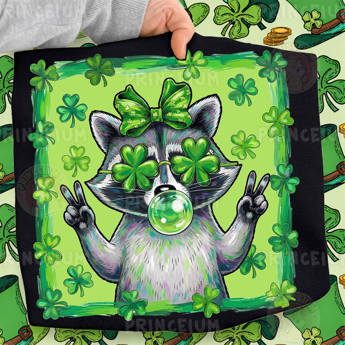 Lucky Shamrock Raccoon