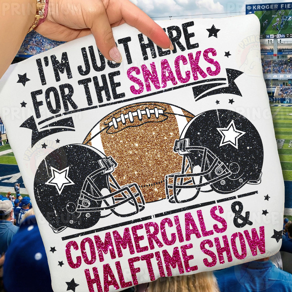 Just Here For The Snacks Football