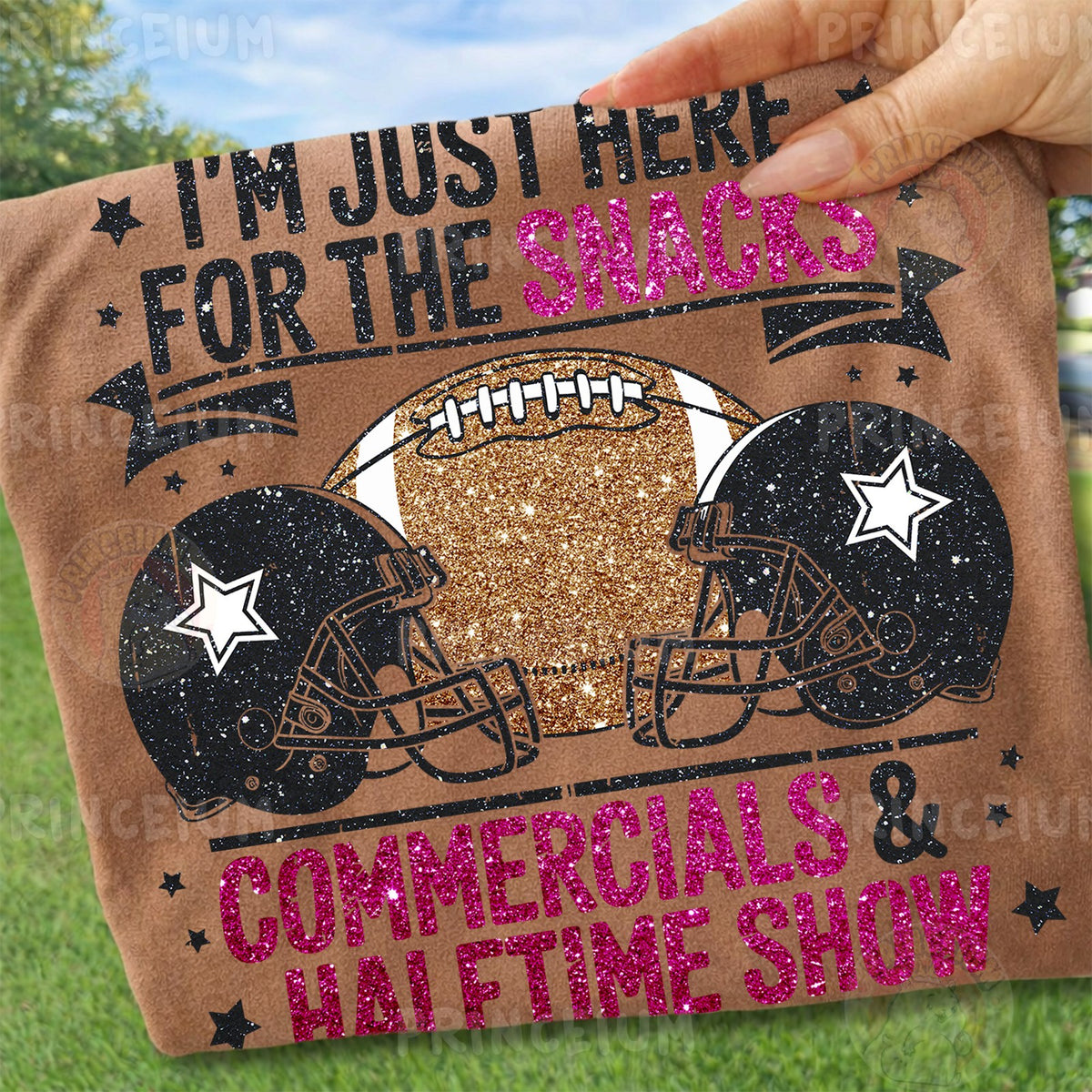 Just Here For The Snacks Football