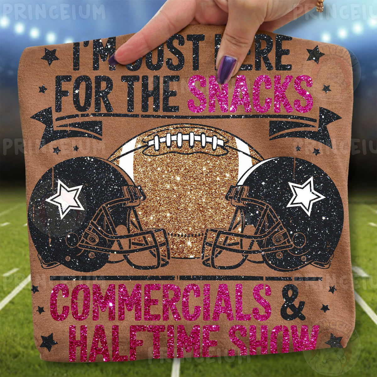 Just Here For The Snacks Football