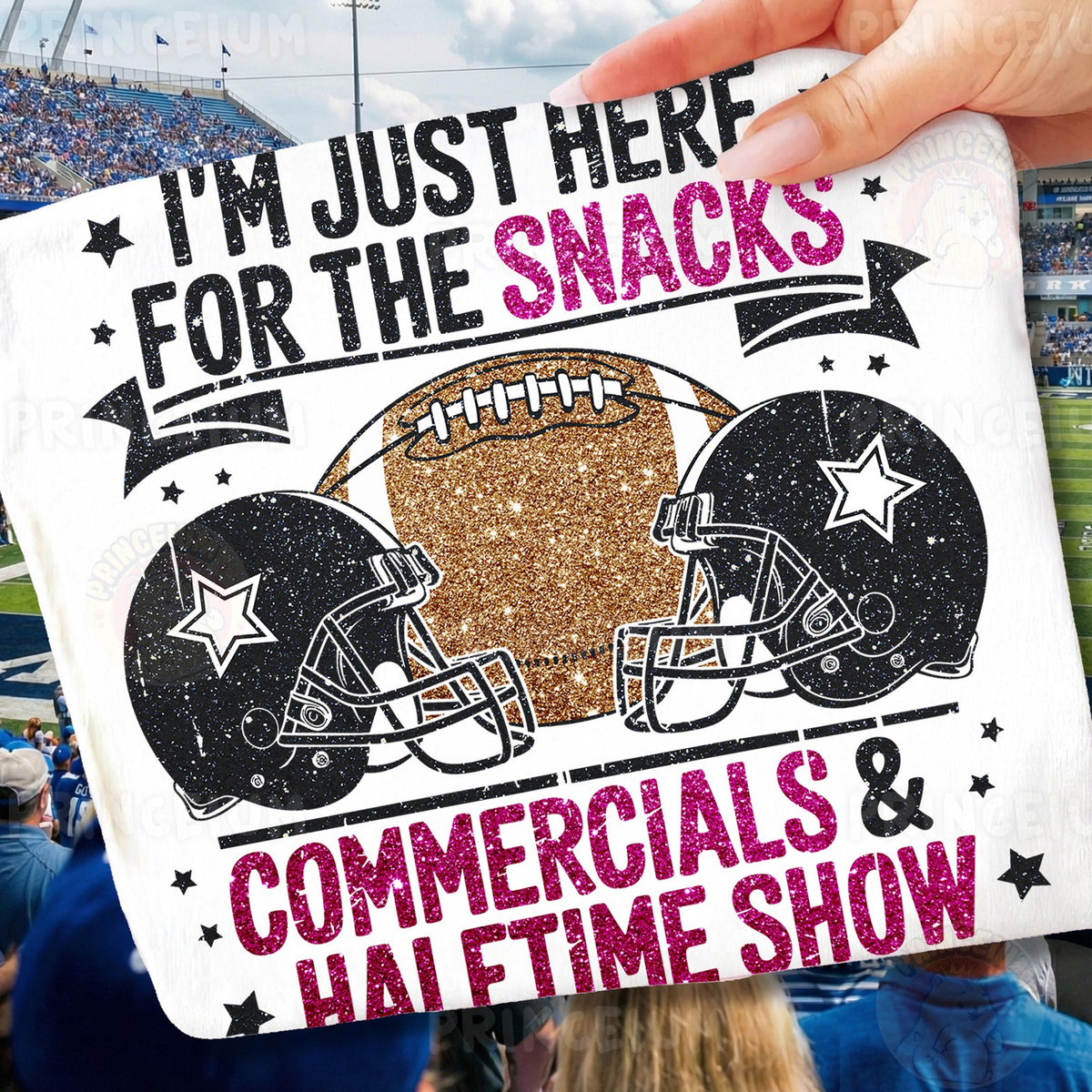 Just Here For The Snacks Football