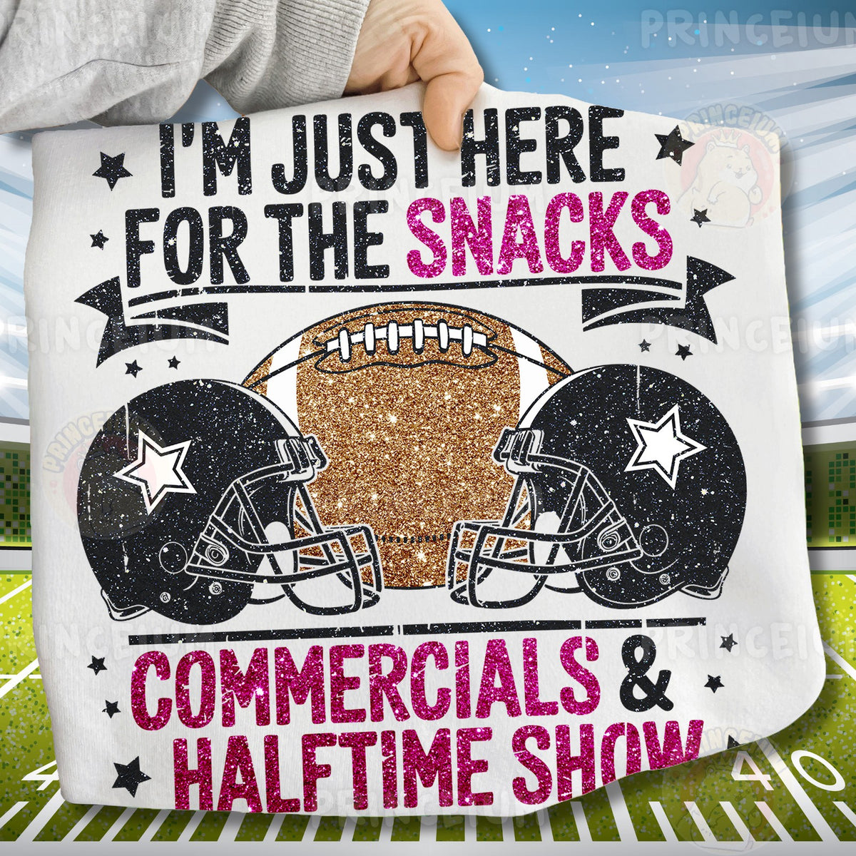Just Here For The Snacks Football