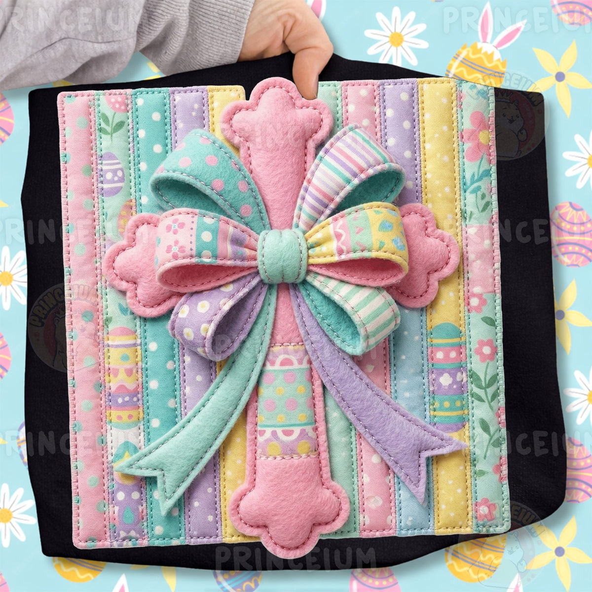 Pastel Easter Patchwork Bow