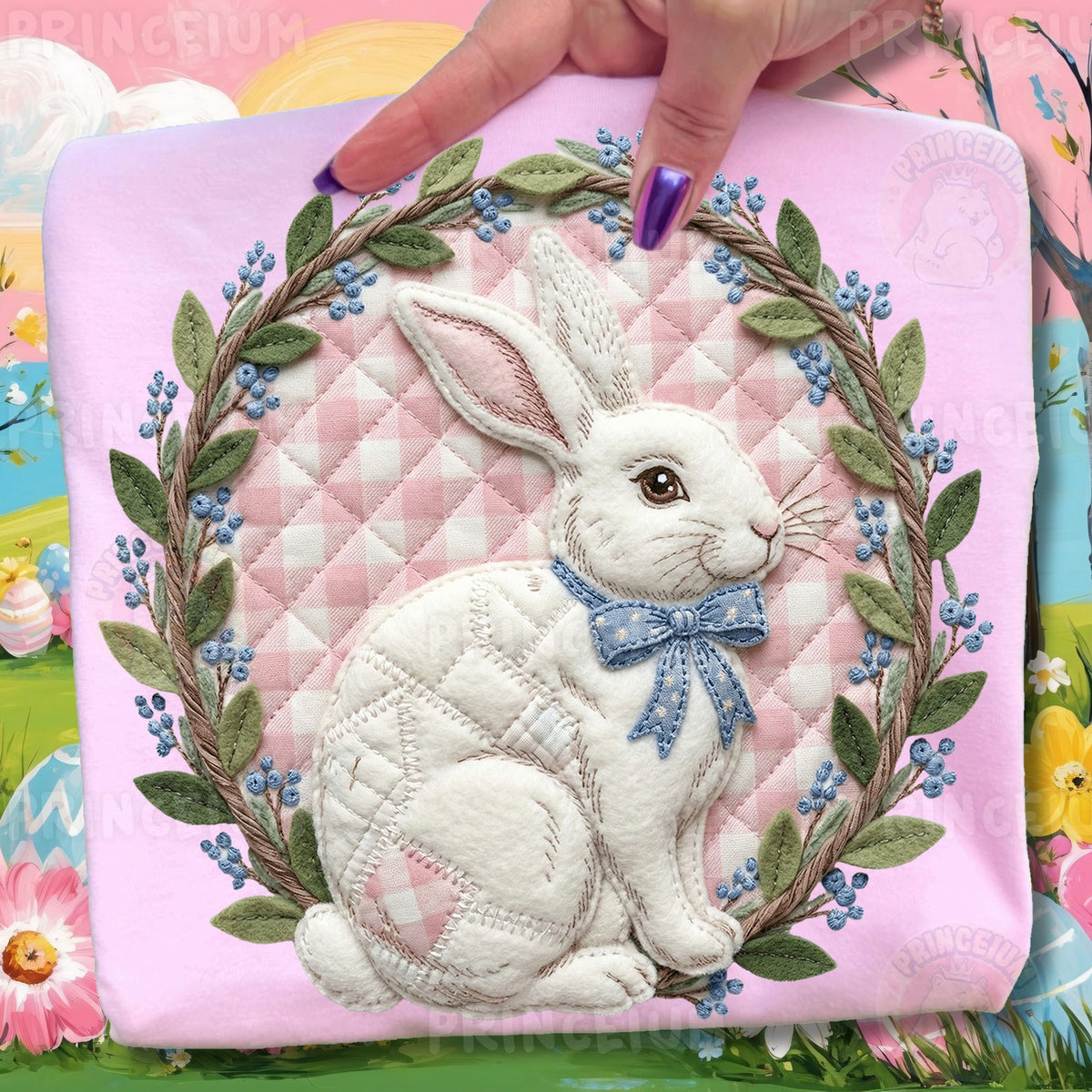 Vintage Patchwork Easter Bunny