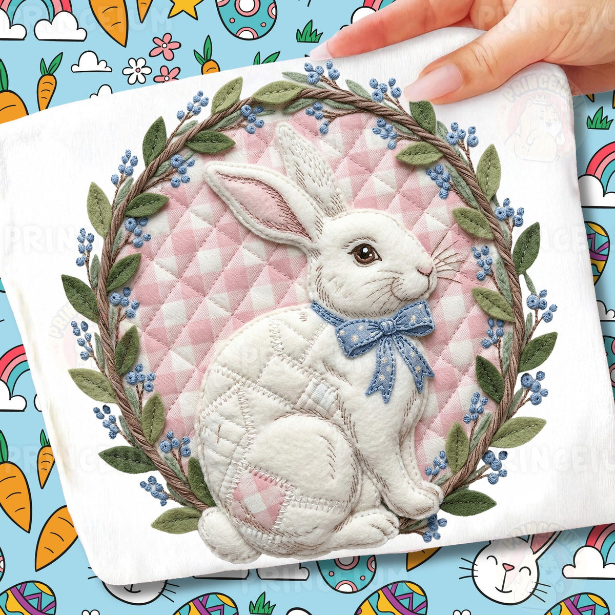 Vintage Patchwork Easter Bunny