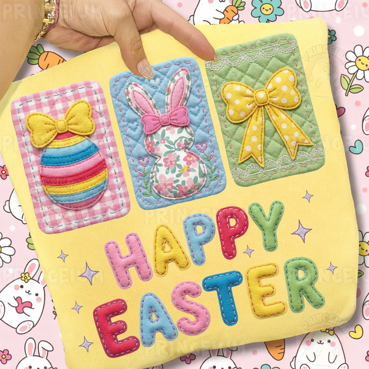 Happy Easter Quilted Patches