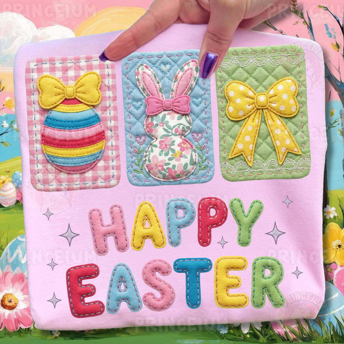 Happy Easter Quilted Patches