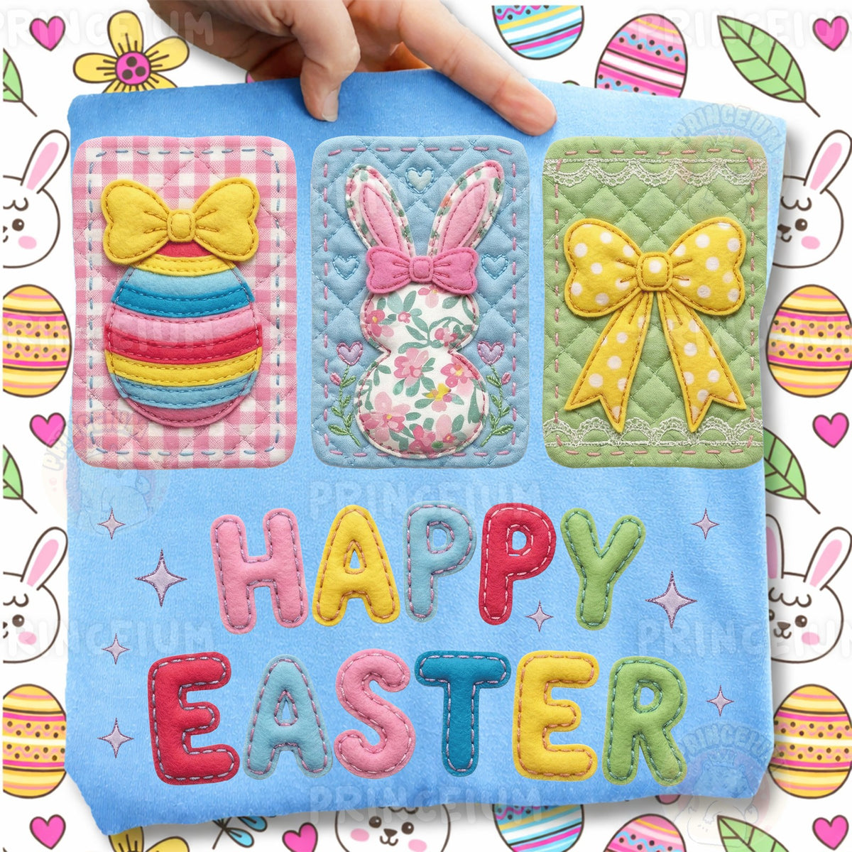 Happy Easter Quilted Patches