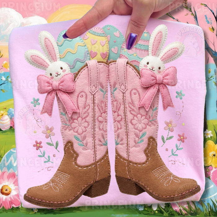 Easter Bunny Cowboy Boots
