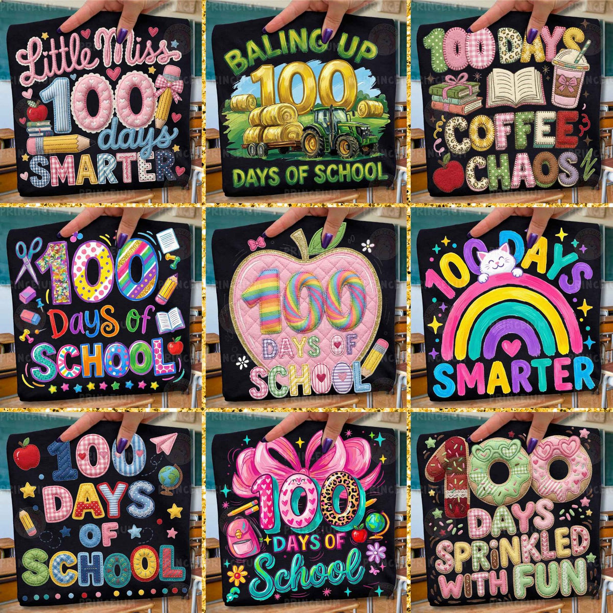 Rainbow Apple 100 Days of School Bundle