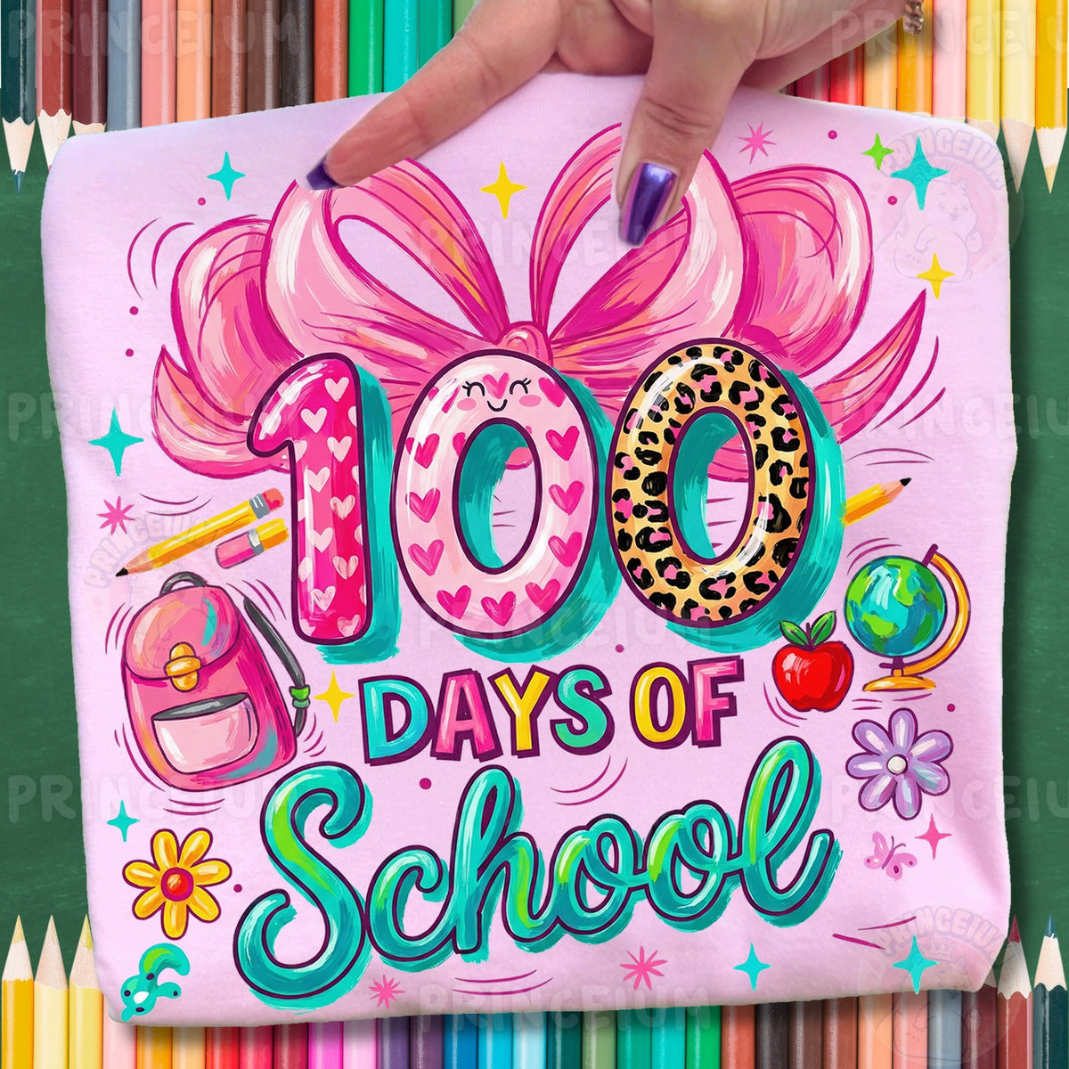 Rainbow Apple 100 Days of School Bundle