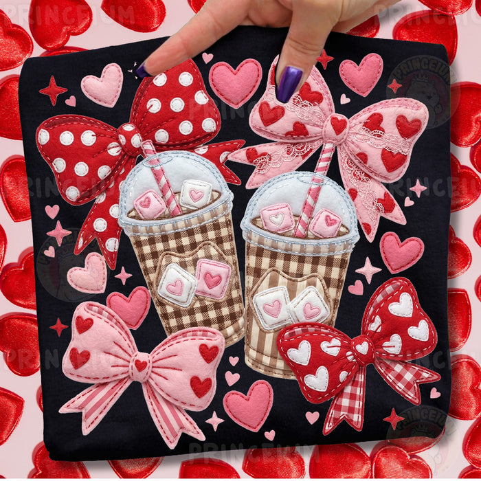 Valentine Iced Coffee & Bows