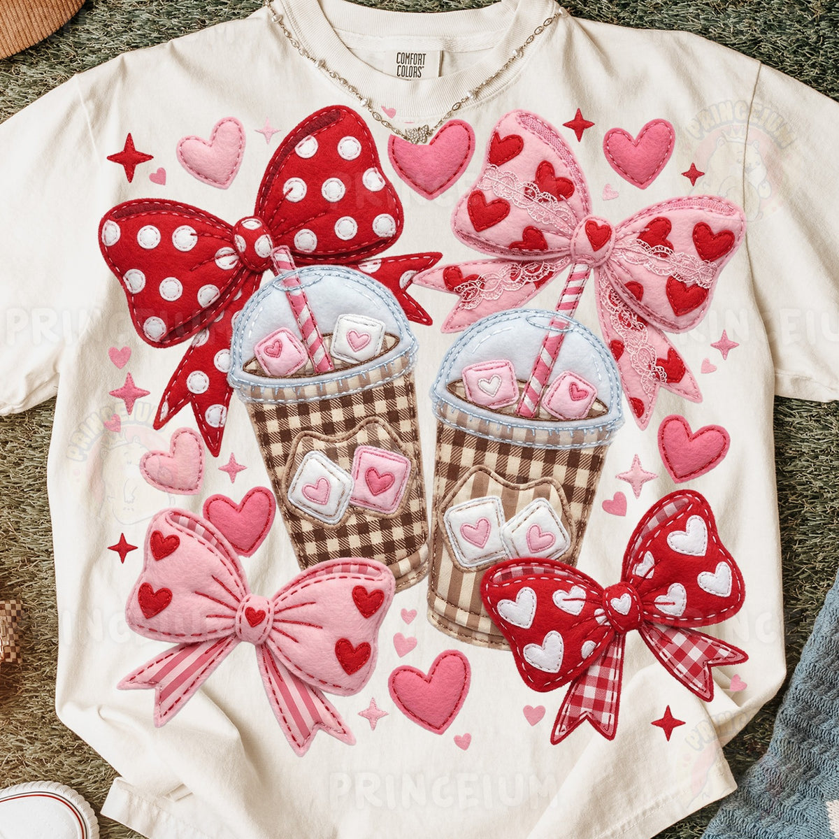Valentine Iced Coffee & Bows