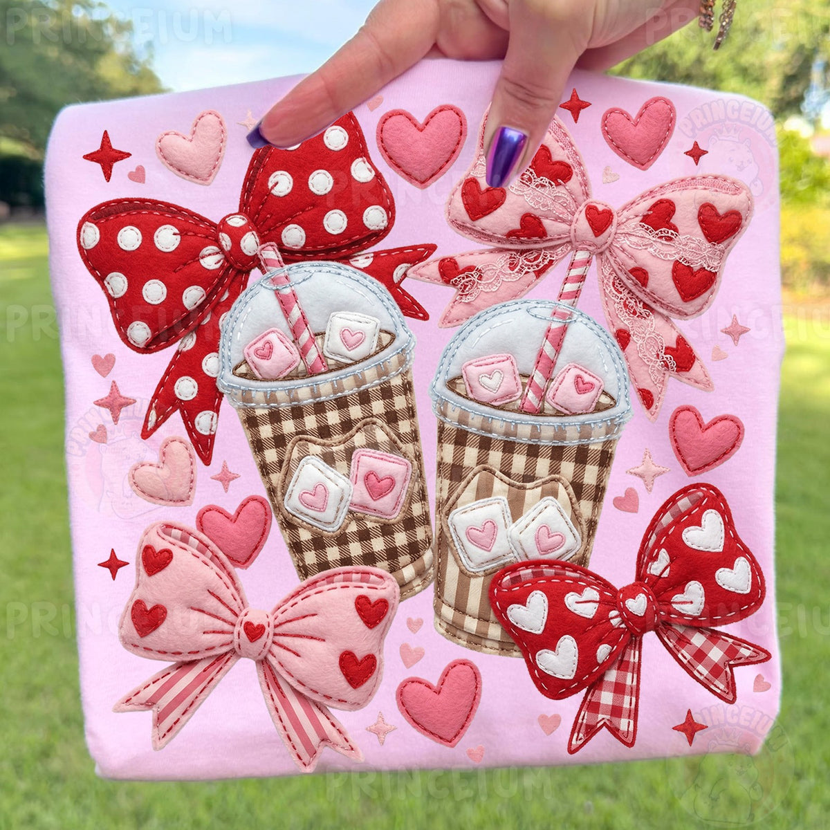 Valentine Iced Coffee & Bows