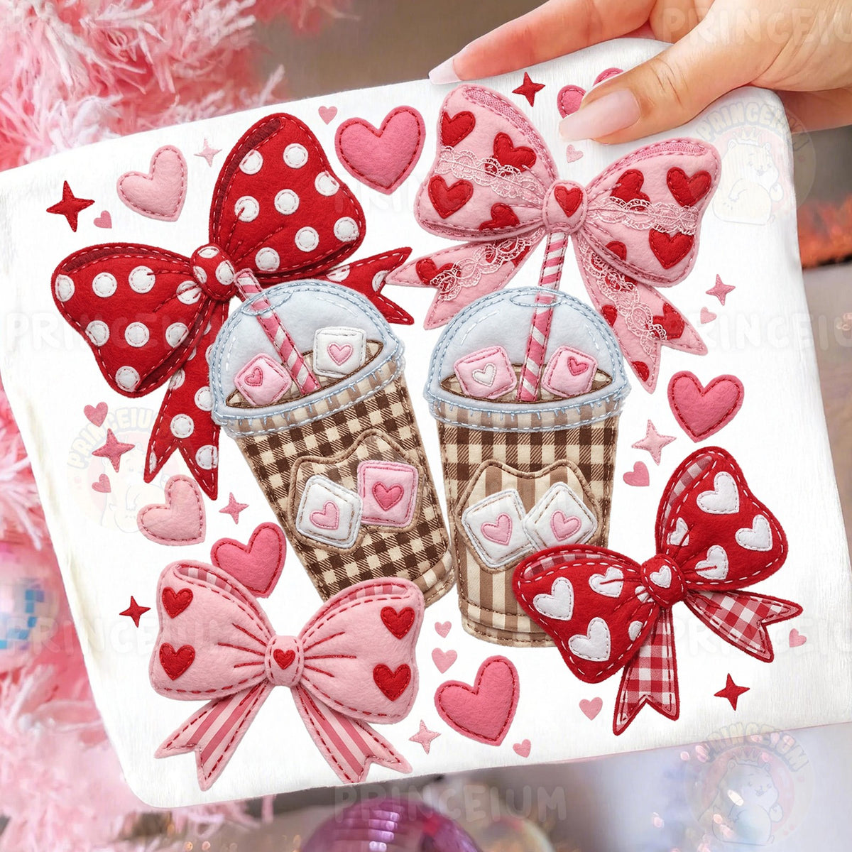 Valentine Iced Coffee & Bows