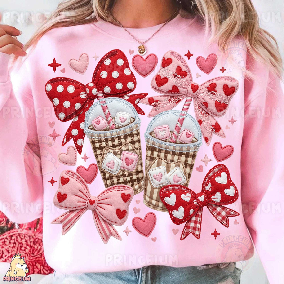 Valentine Iced Coffee & Bows
