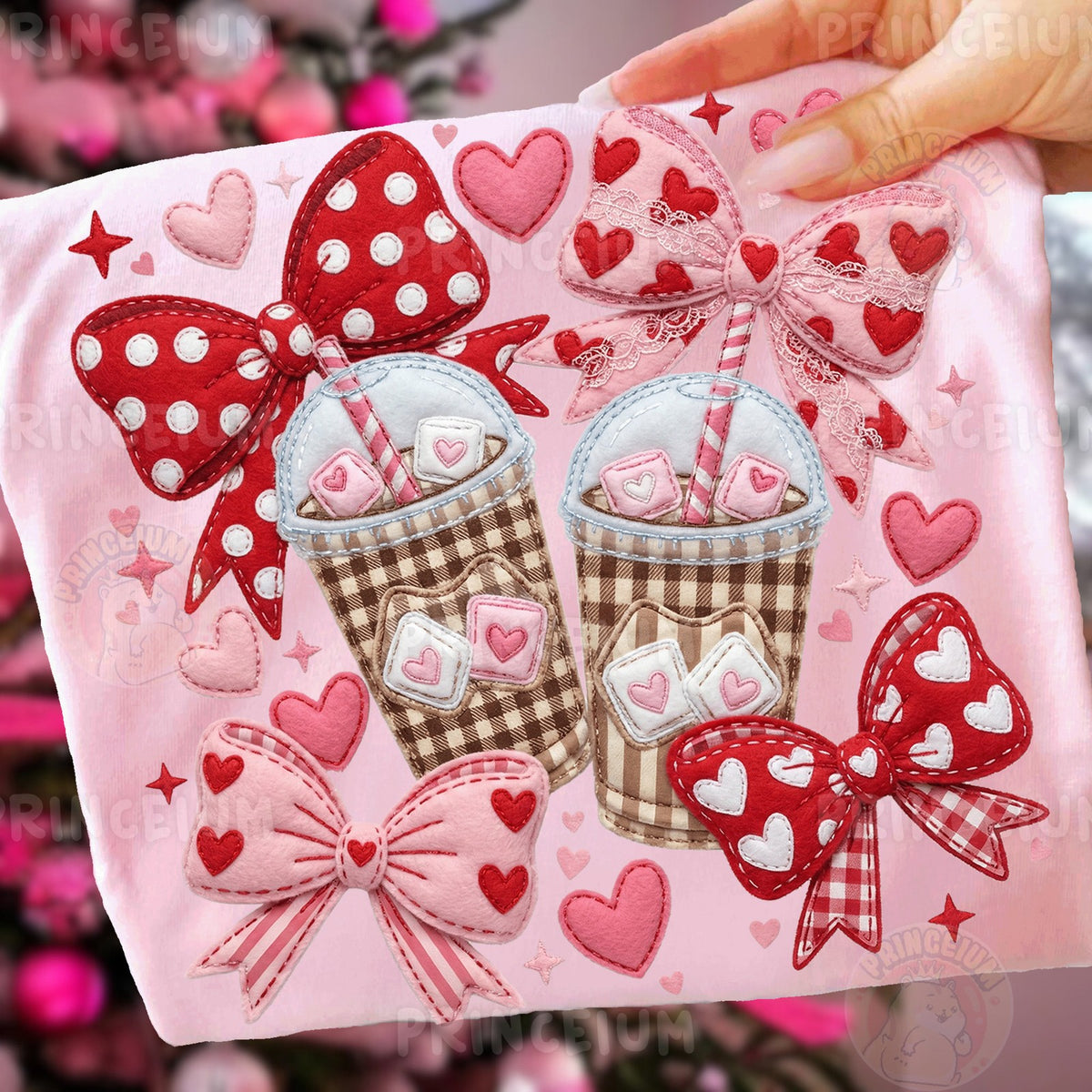 Valentine Iced Coffee & Bows