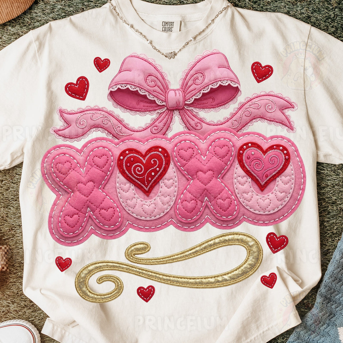 Quilted XOXO Bow Valentine