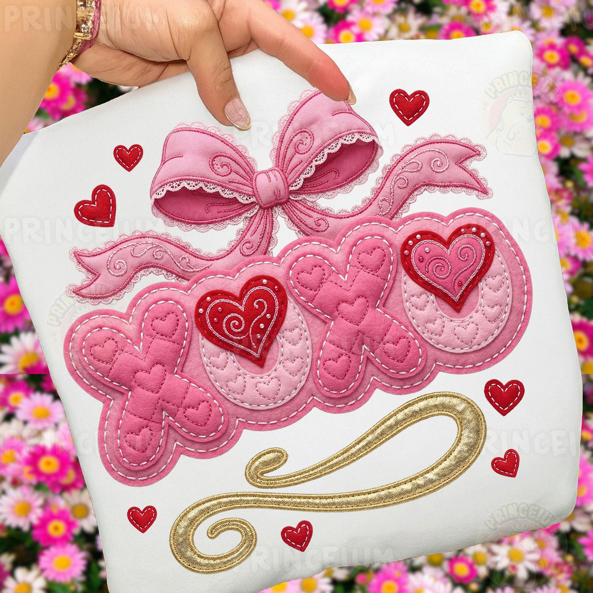 Quilted XOXO Bow Valentine