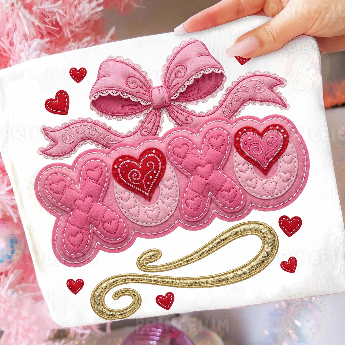 Quilted XOXO Bow Valentine