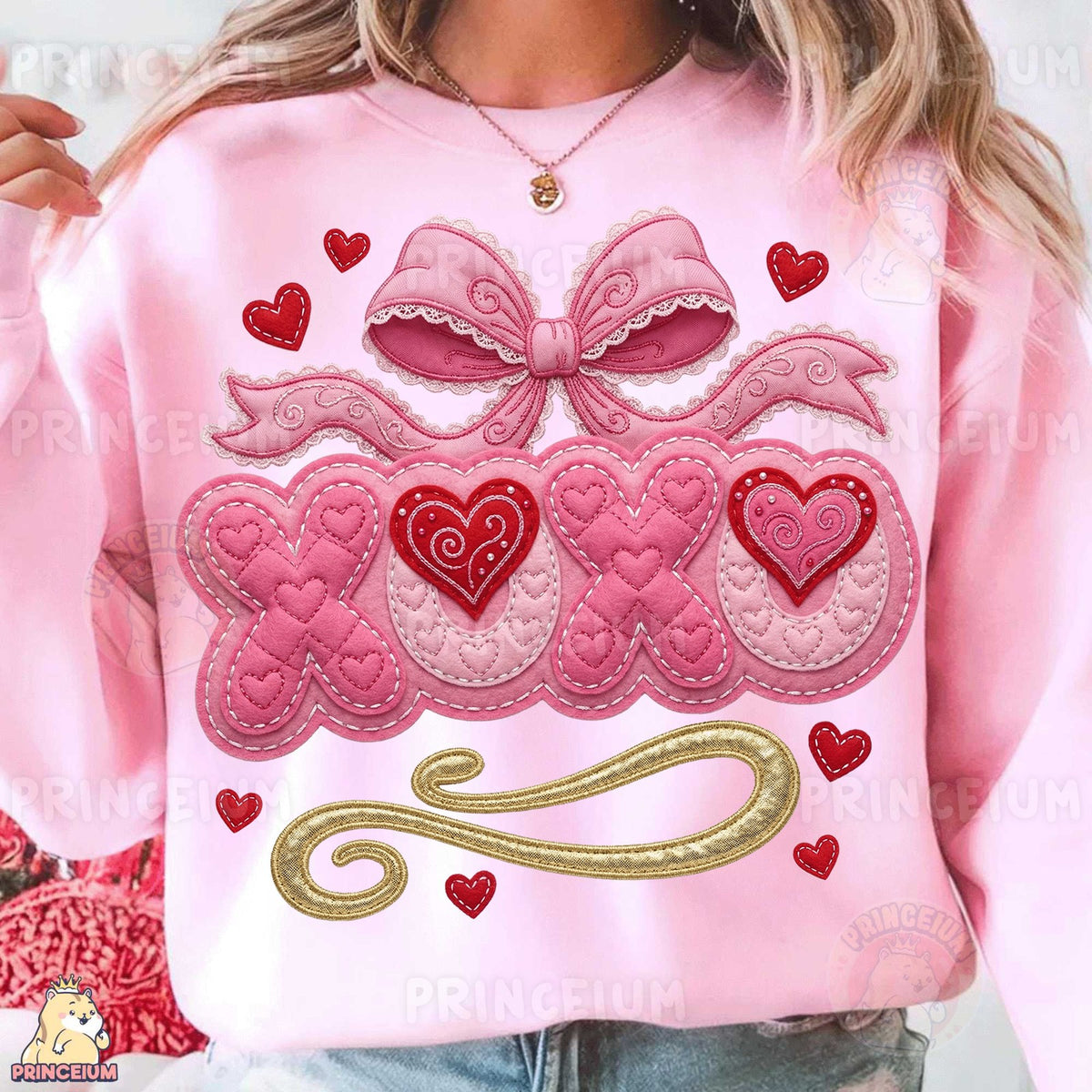 Quilted XOXO Bow Valentine